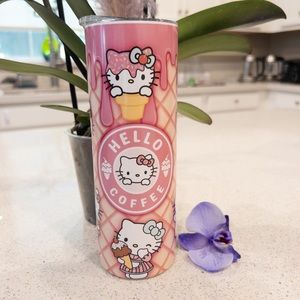 Kawaii Kitty Skinny Tumbler | Color changing tumbler | Sublimation Tumbl…